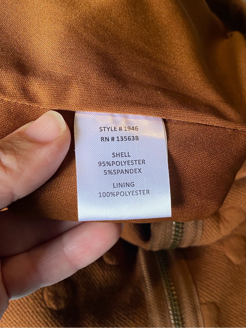 Hutch Rust/Brown Textured Short-Sleeve Shift Dress with Pockets Size XL - Picture 6 of 7